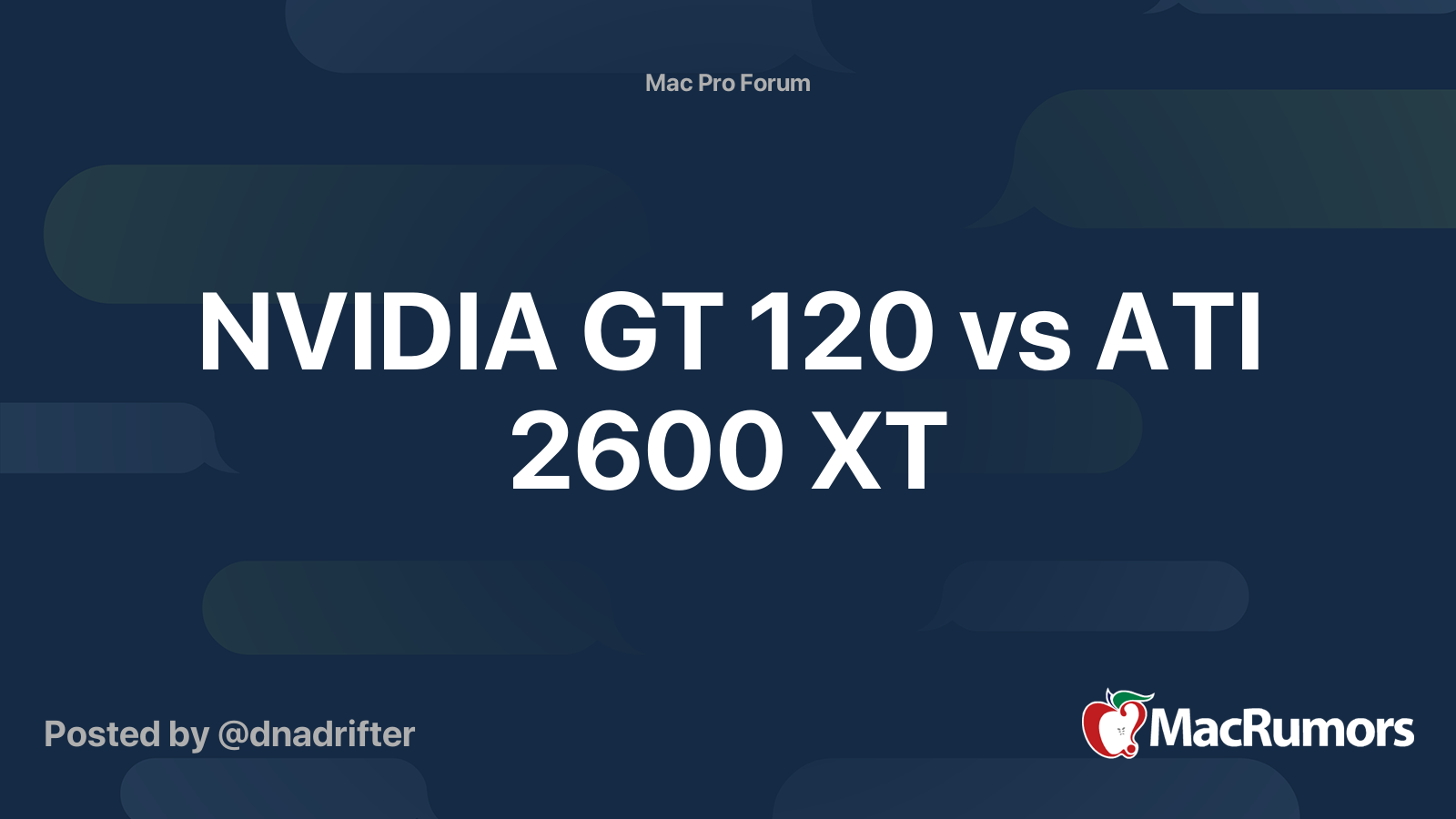 2008 Mac Pro - GeForce 8800 GT vs Radeon HD 2600 XT