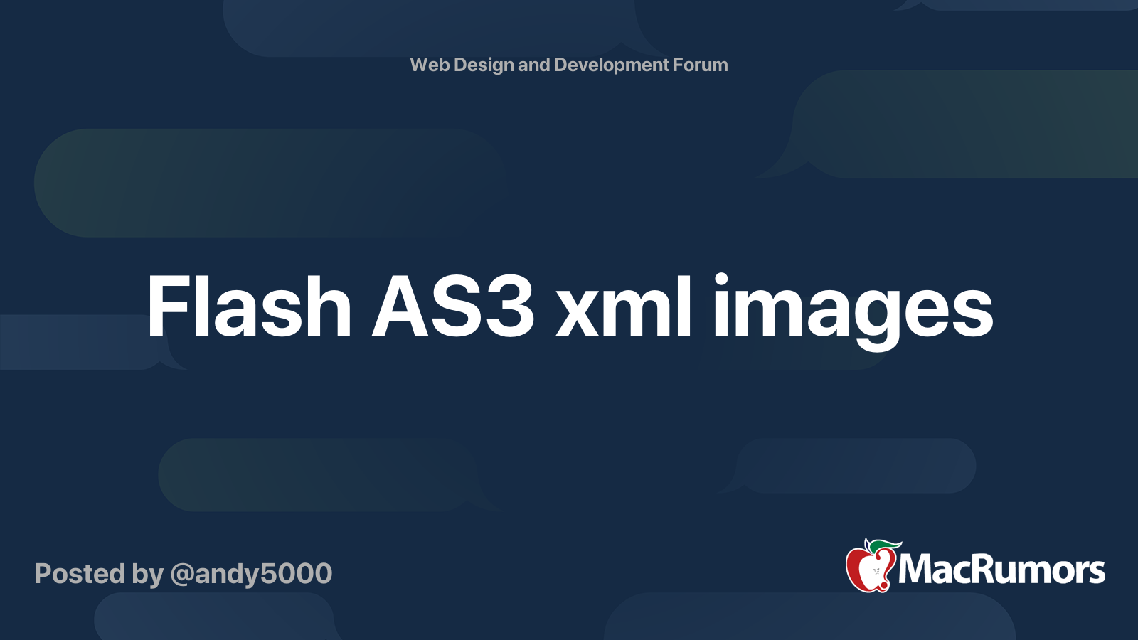 Flash AS3 xml images | MacRumors Forums