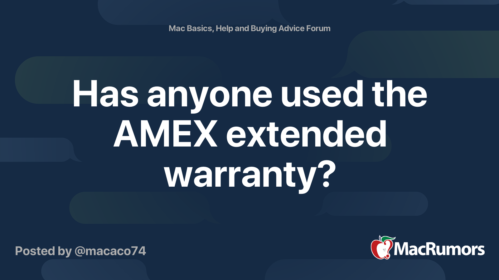 has-anyone-used-the-amex-extended-warranty-macrumors-forums