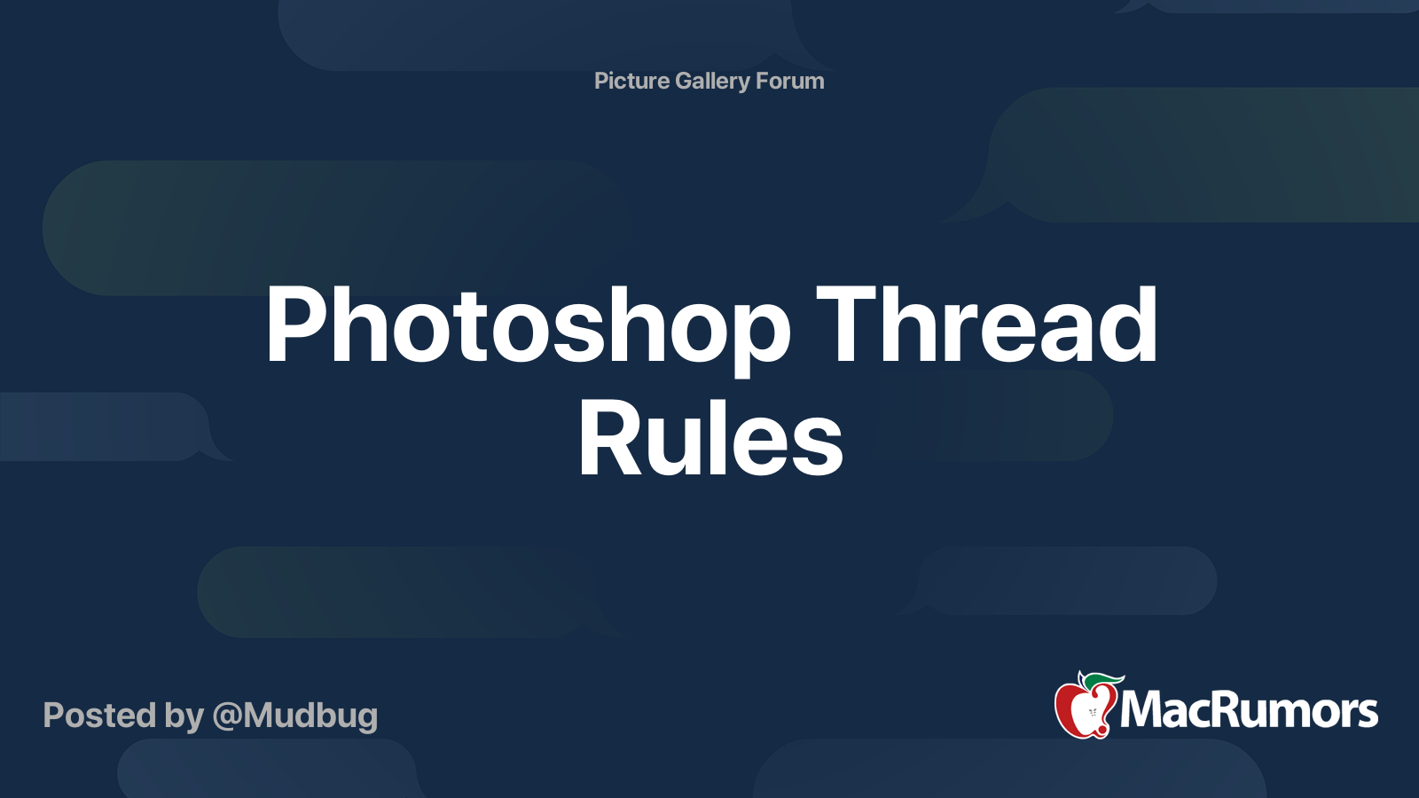 Thread Rules MacRumors Forums