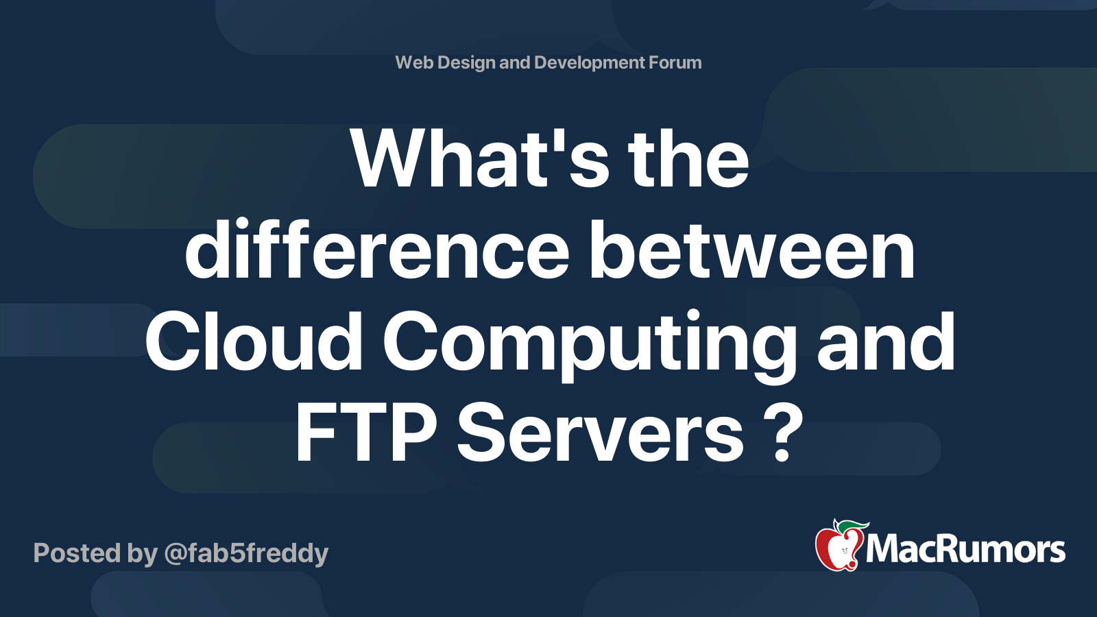 What's the difference between Cloud Computing and FTP Servers