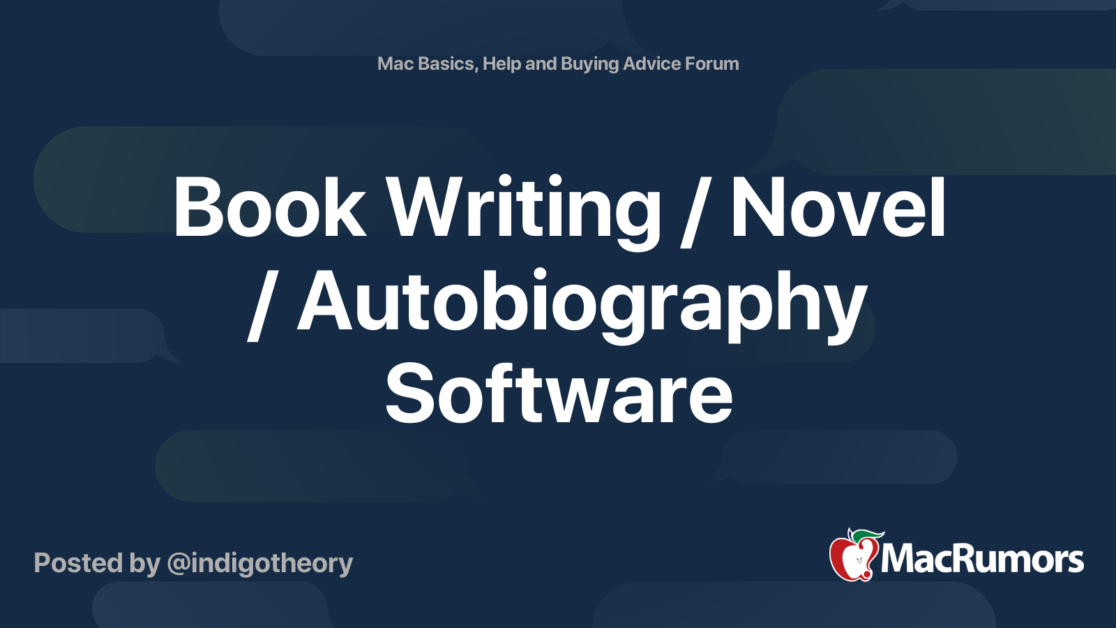 writing autobiography software