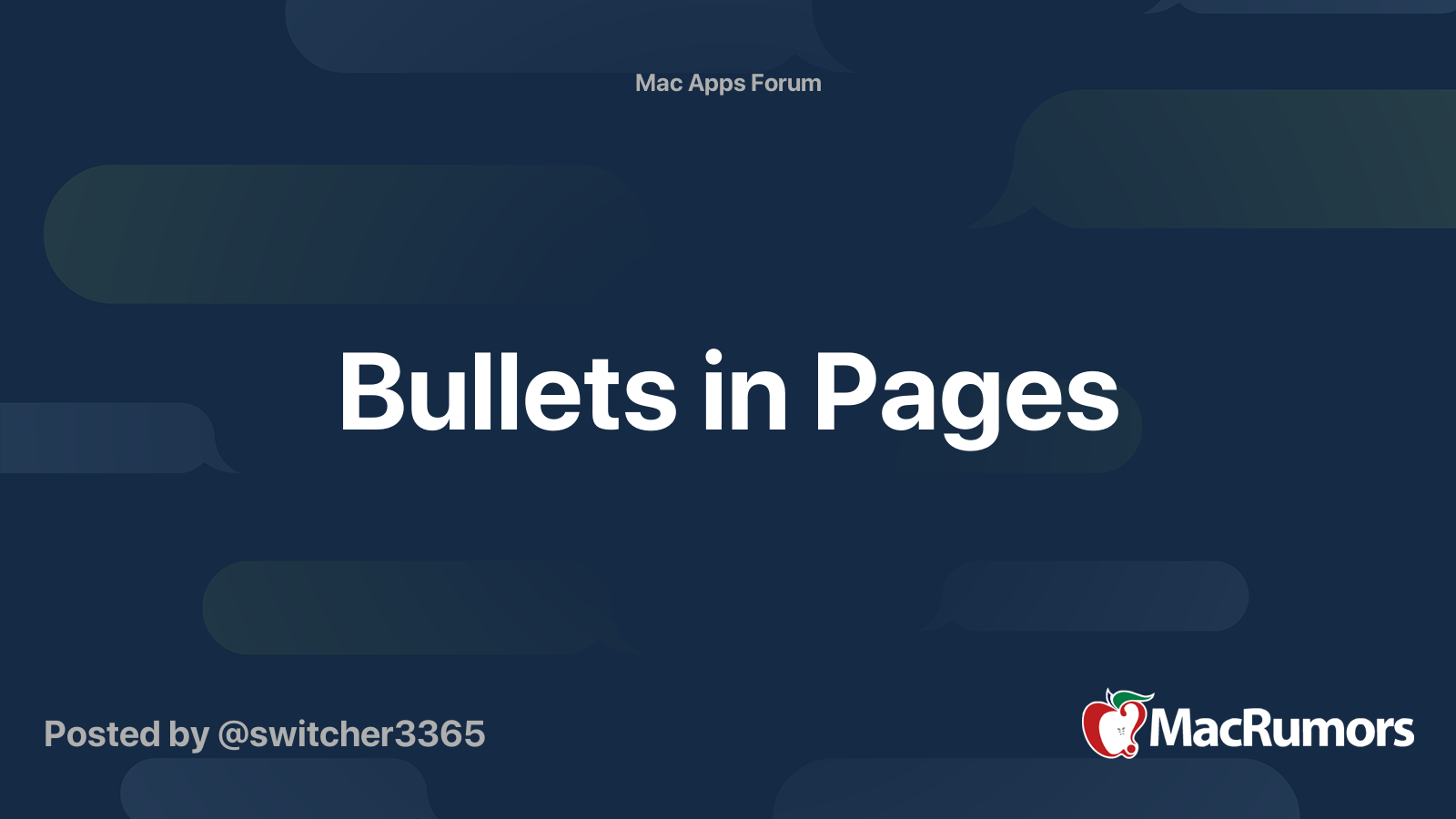 bullets-in-pages-macrumors-forums