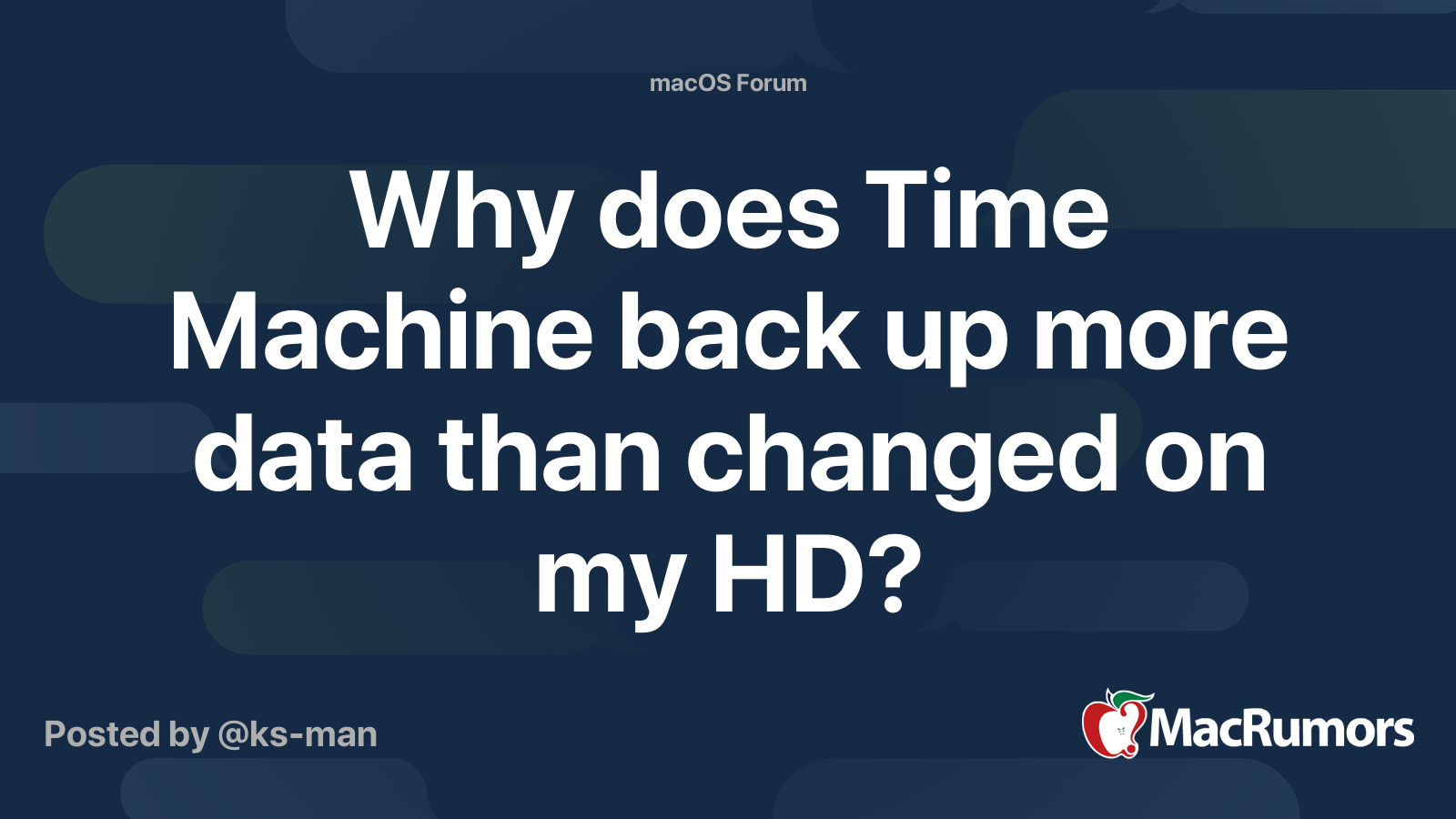 Why does Time Machine back up more data than changed on my HD