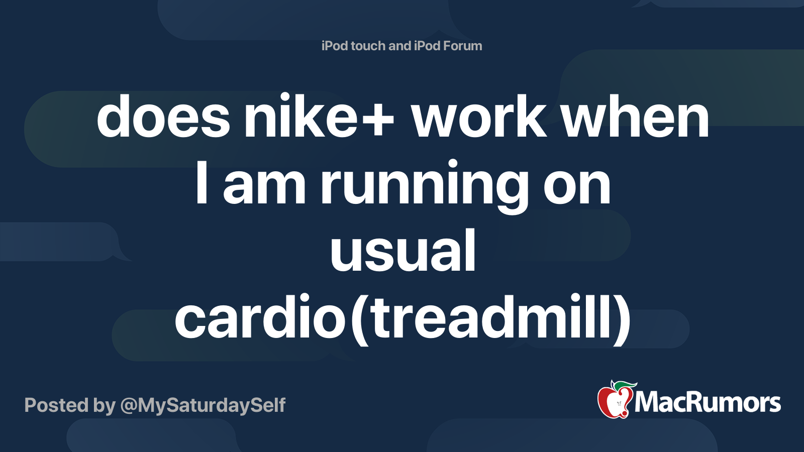 does nike+ work when I am running on usual cardio(treadmill) machine