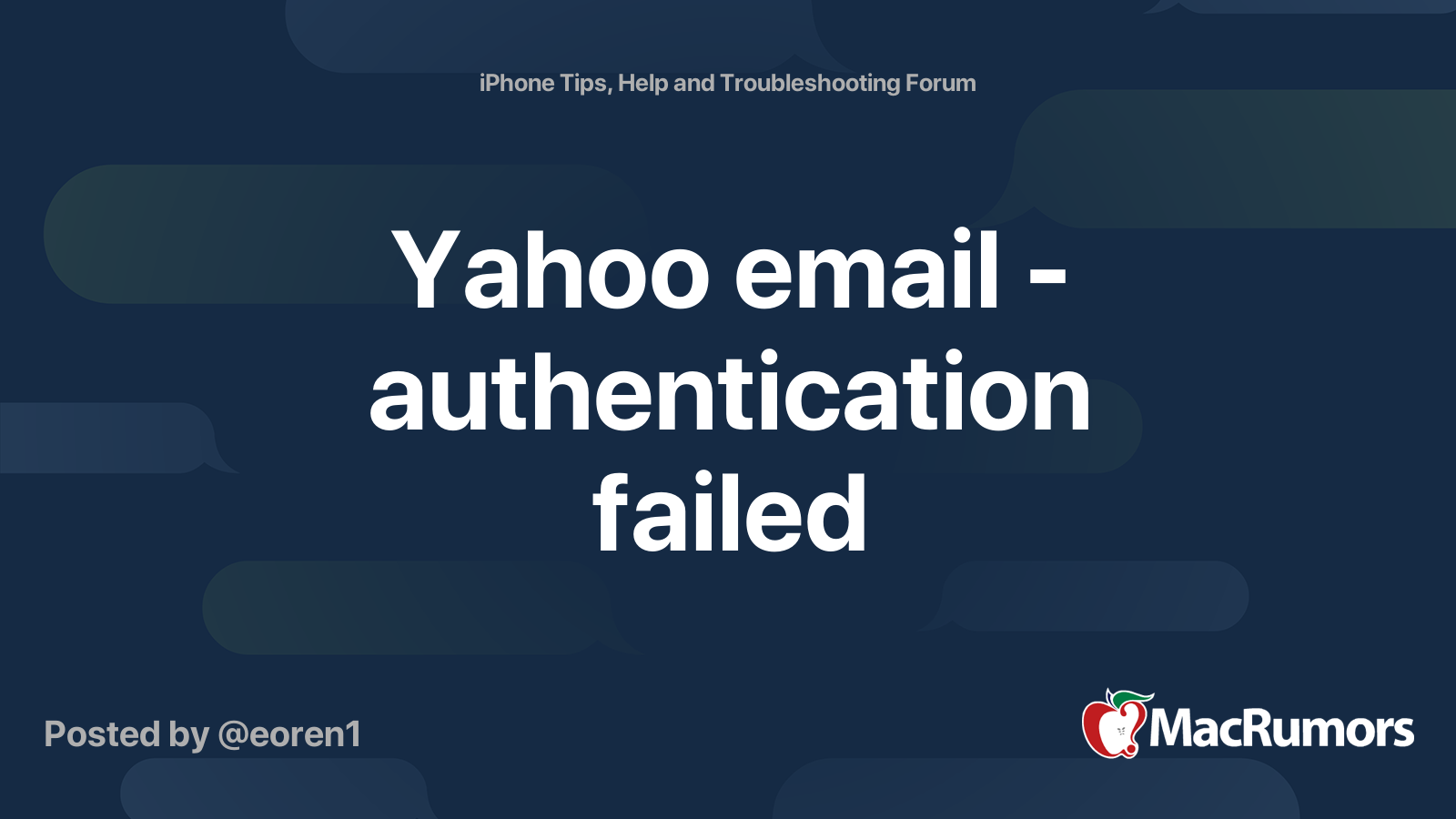 mailbird yahoo server authentication failed