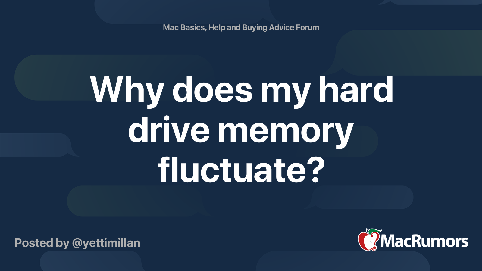 Why Does My Hard Drive Memory Fluctuate MacRumors Forums