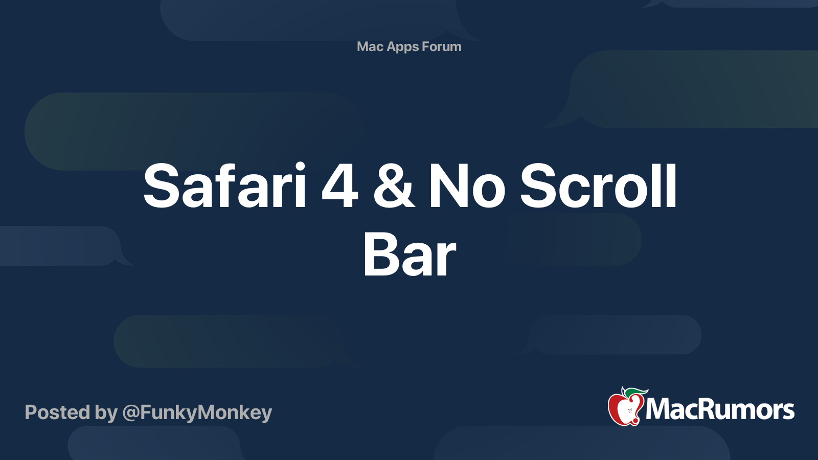 no scroll bar in safari
