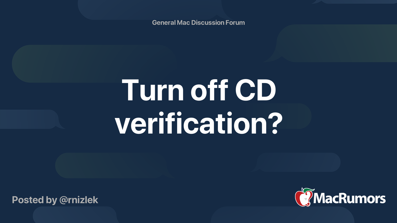 cd verification