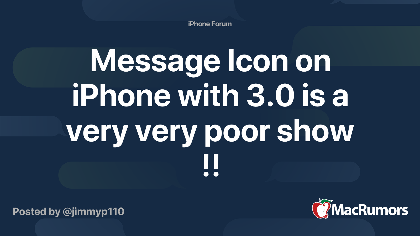 Message Icon On IPhone With 3 0 Is A Very Very Poor Show MacRumors
