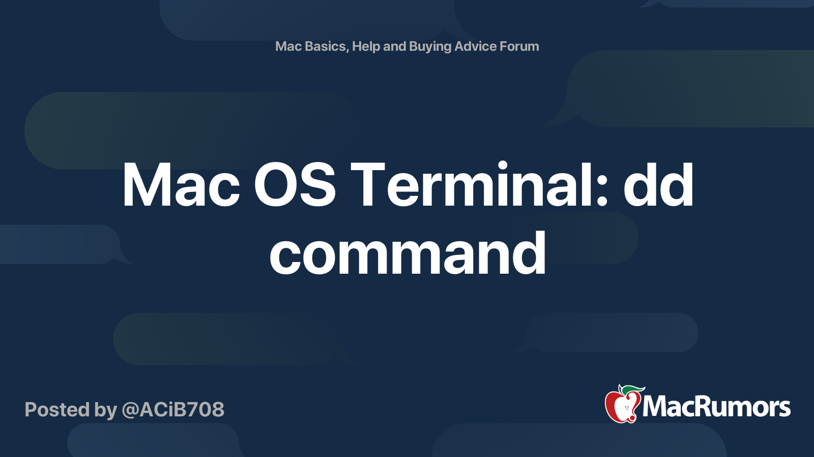 dd command on mac
