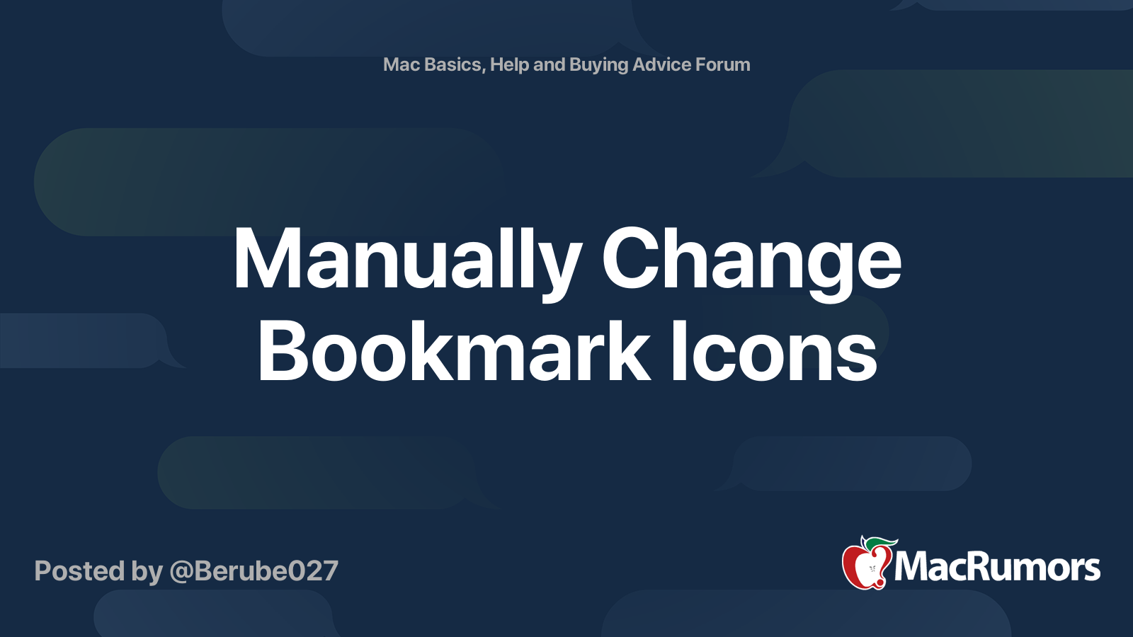 Manually Change Bookmark Icons MacRumors Forums