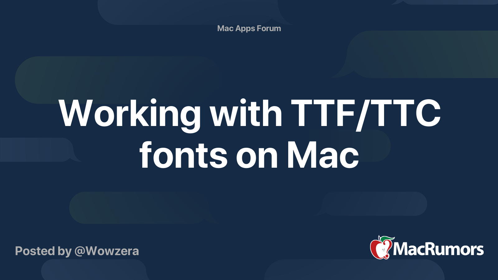 Working with TTF/TTC fonts on Mac MacRumors Forums