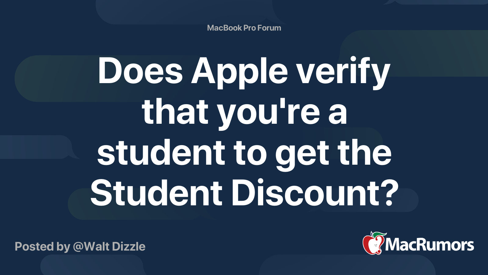 Does Apple verify that you're a student to get the Student Discount