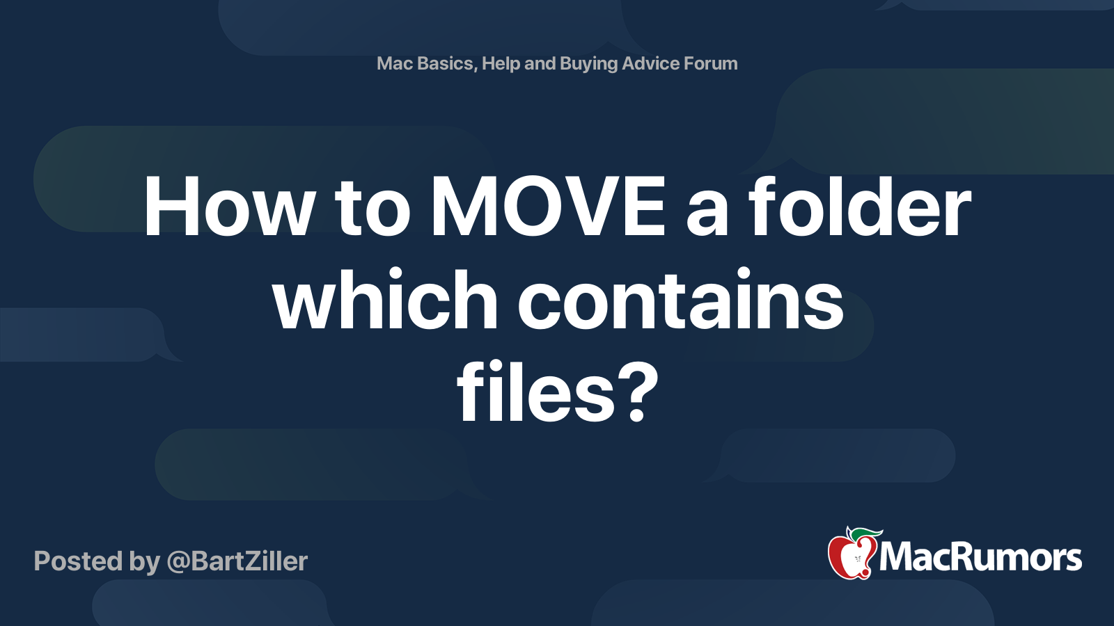How to move a folder which contains files macrumors forums