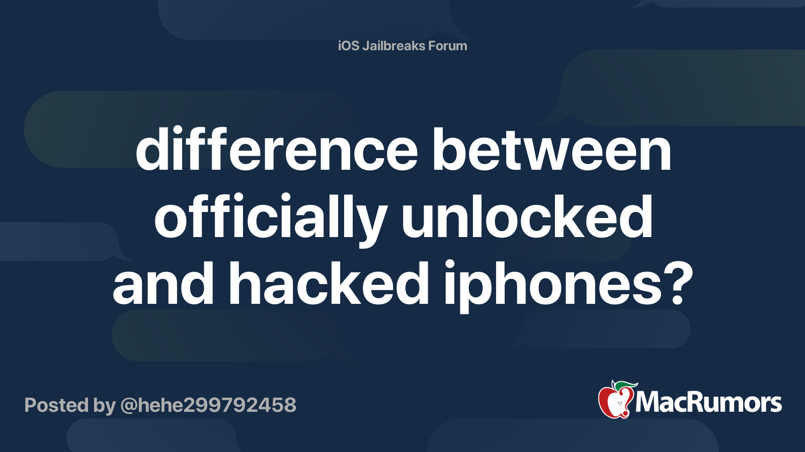 difference between officially unlocked and hacked iphones? MacRumors