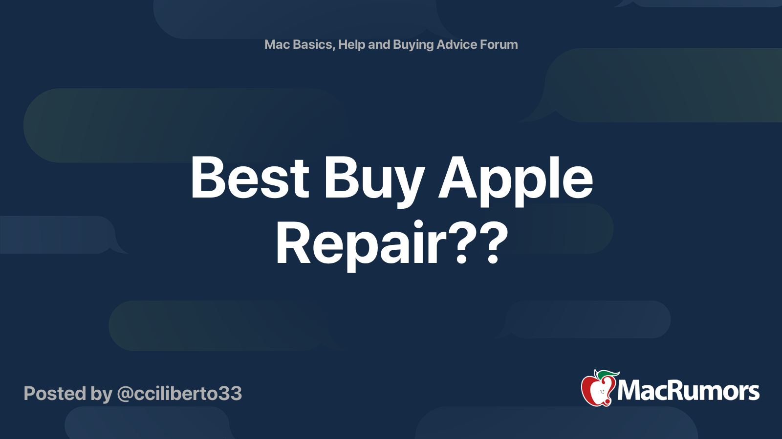 Best buy apple repair macrumors forums