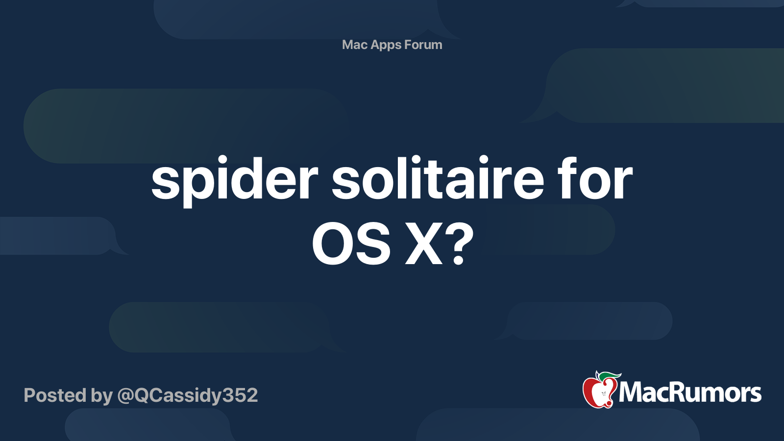 Spider solitaire mac os x 10.7