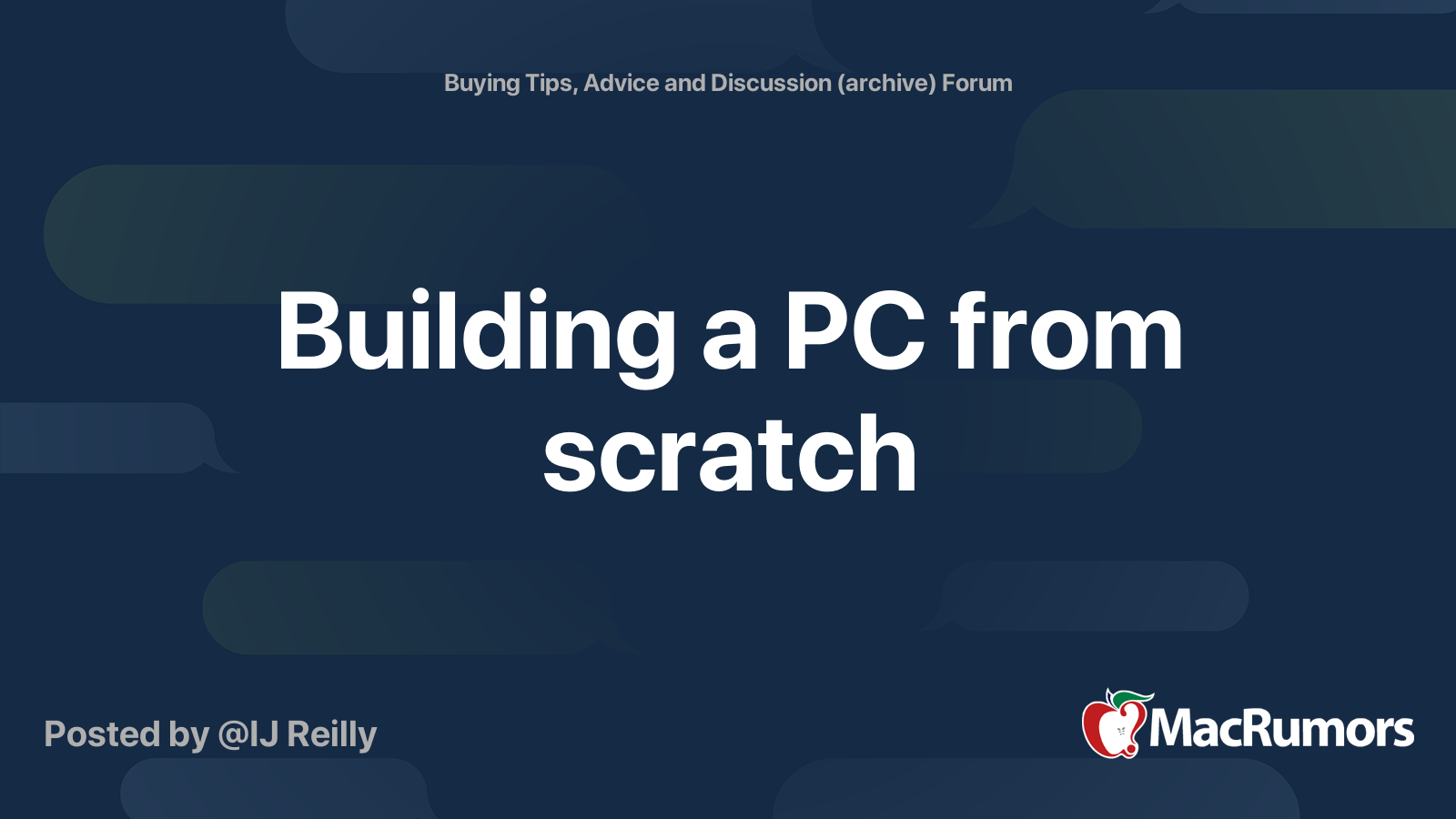 Building a PC from scratch | MacRumors Forums