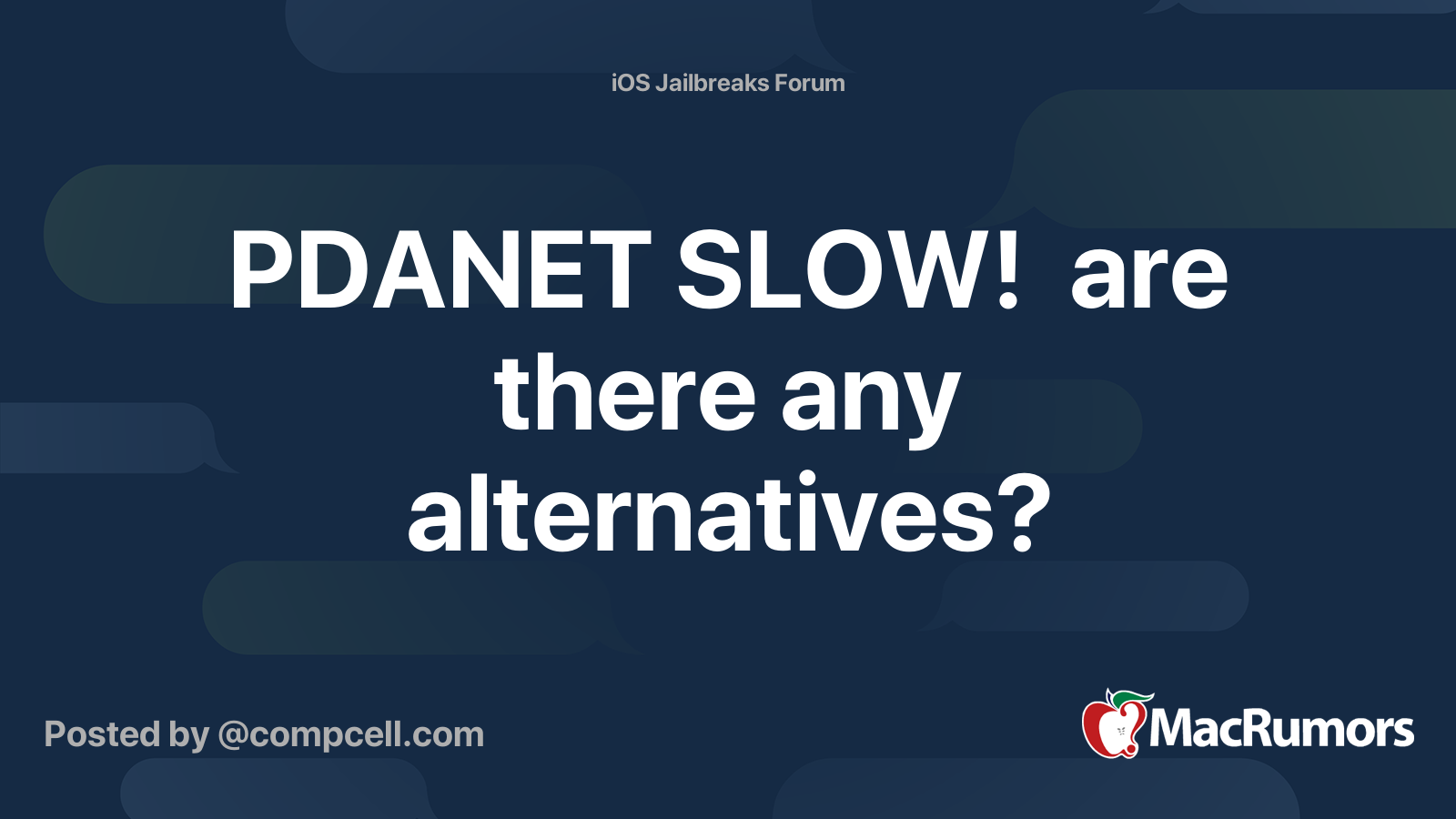 SLOW! are there any alternatives? MacRumors Forums