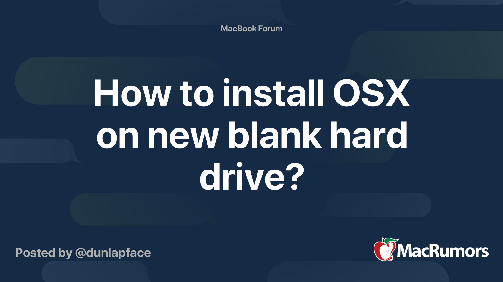 how-to-install-osx-on-new-blank-hard-drive-macrumors-forums