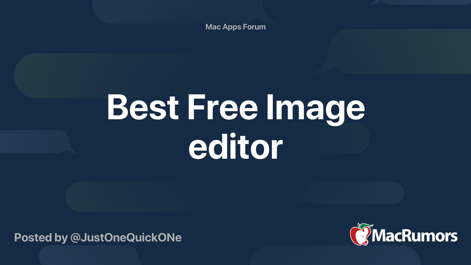 Best Free Image editor MacRumors Forums