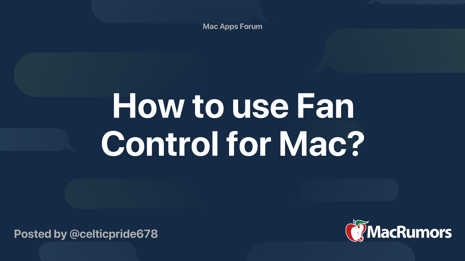 How to use Fan Control for Mac? MacRumors Forums