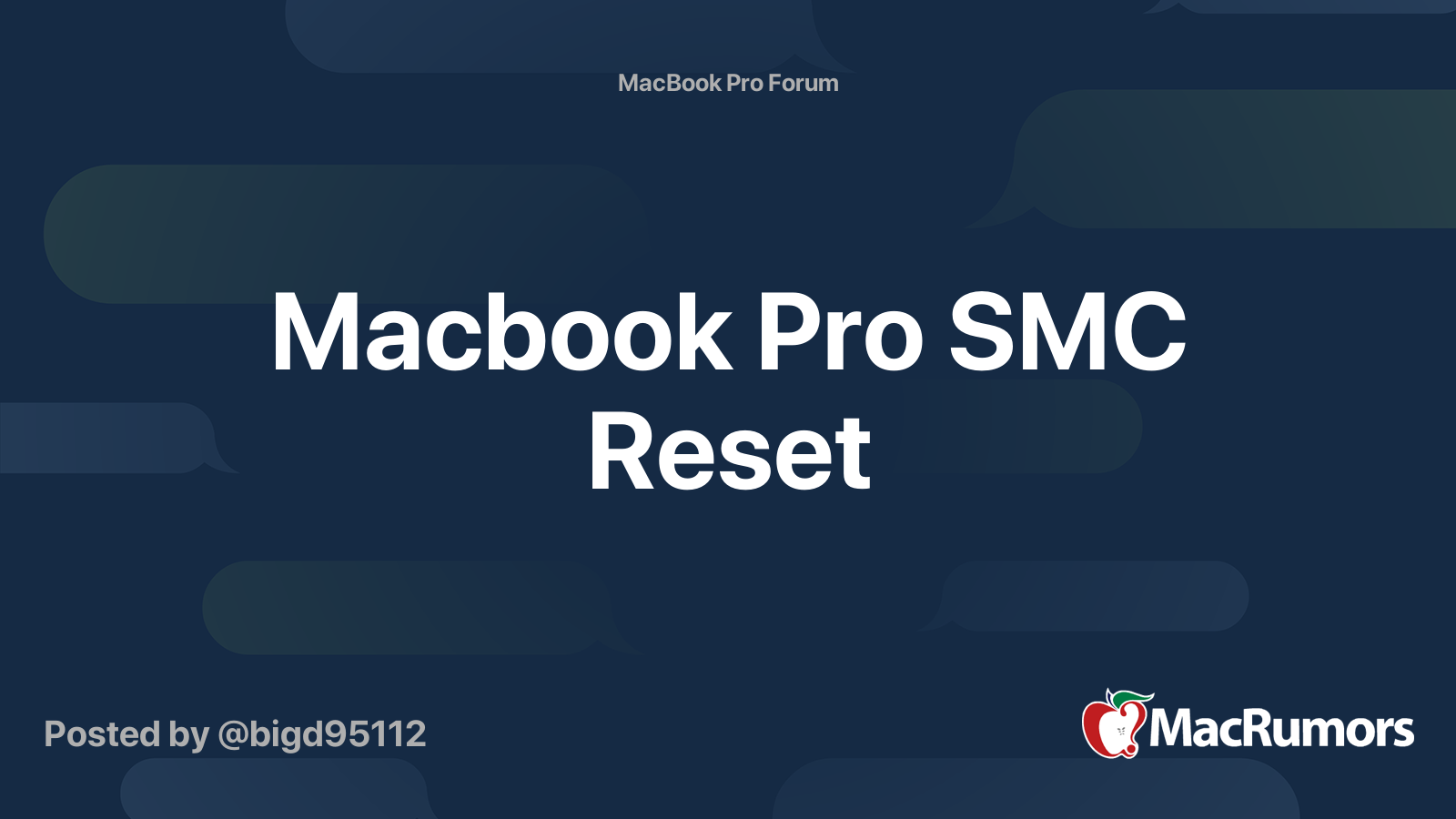 reset smc on new macbook pro