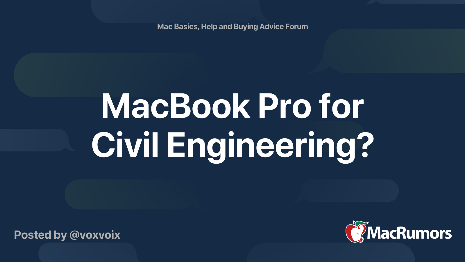 MacBook Pro for Civil Engineering? MacRumors Forums
