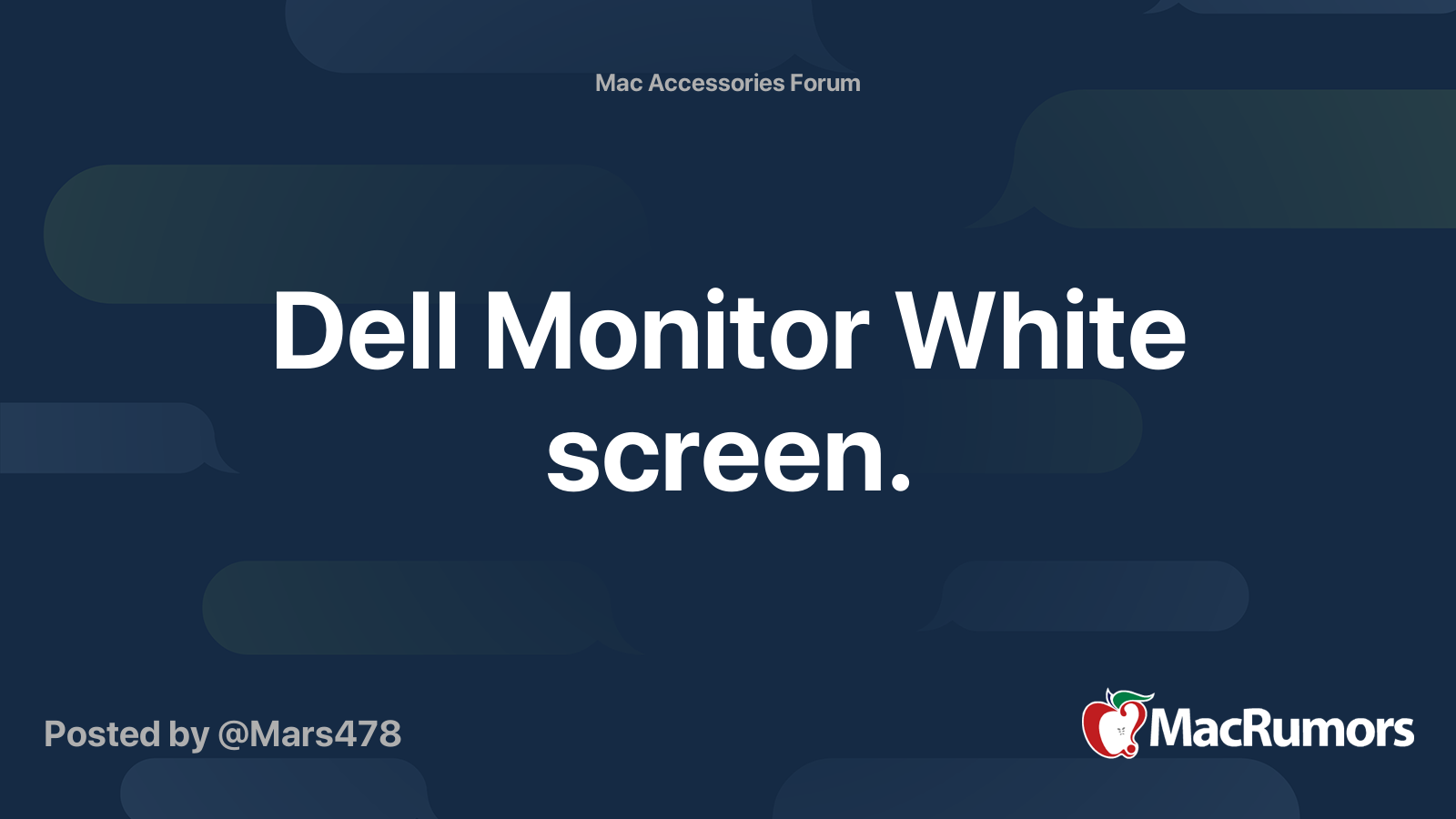 dell monitor white screen problem