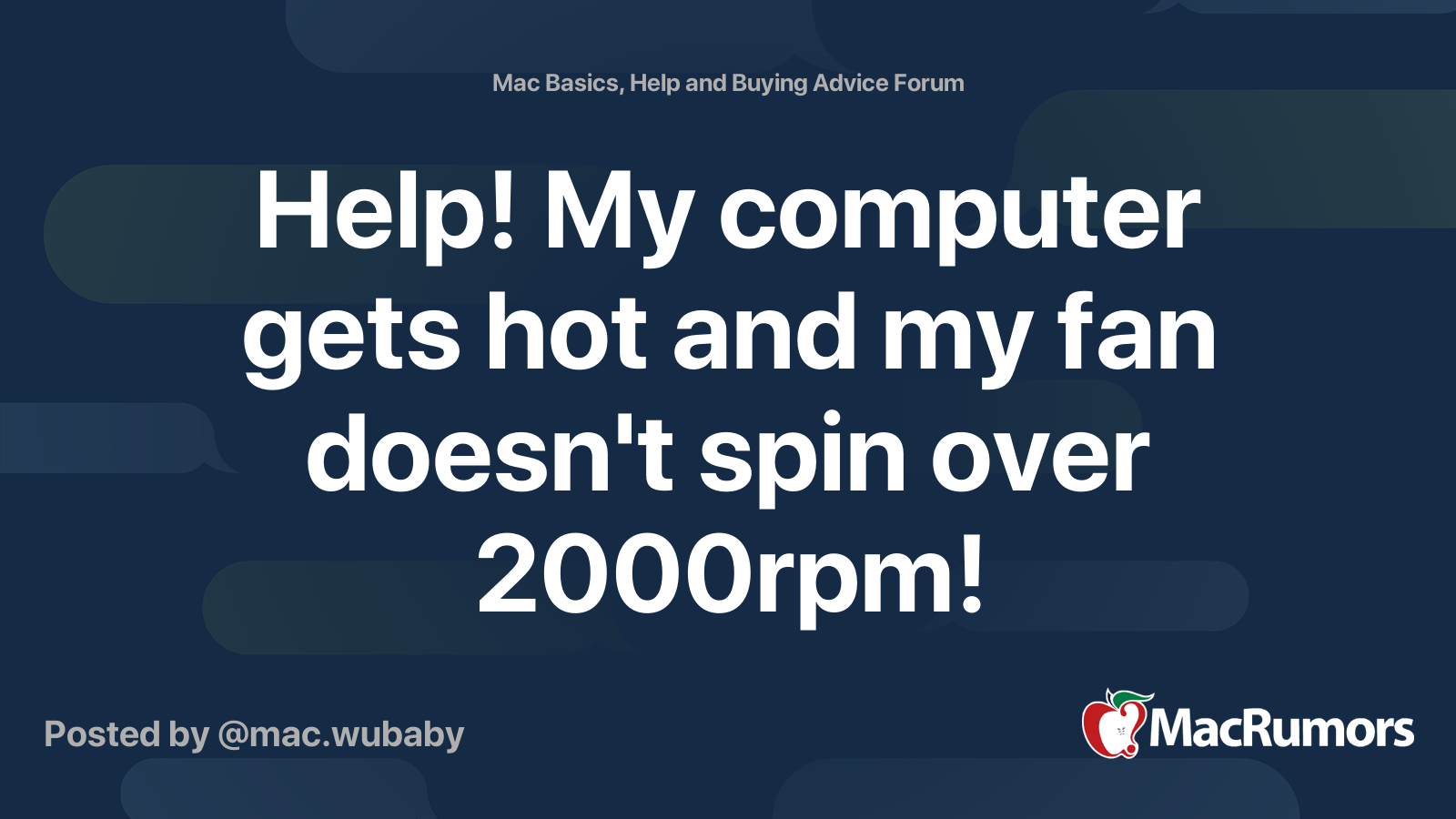 Help! My computer gets hot and my fan doesn't spin over 2000rpm