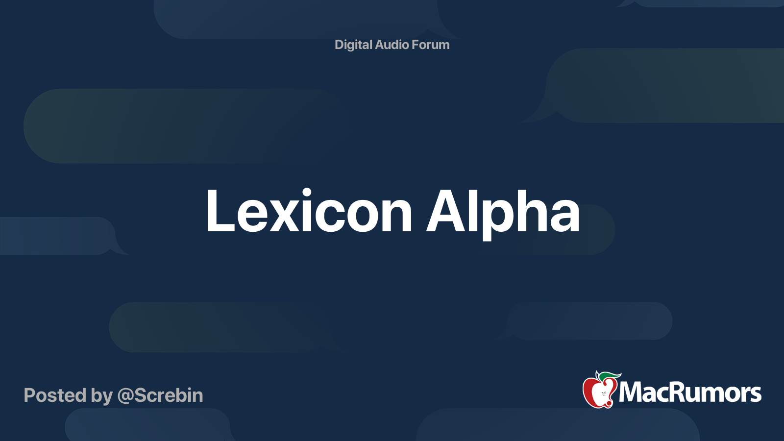 Lexicon Alpha Driver Download For Mac