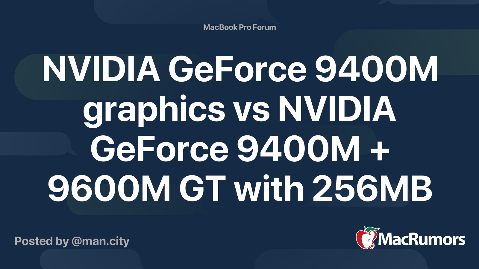 NVIDIA GeForce 9400M graphics vs NVIDIA GeForce 9400M + 9600M GT with ...
