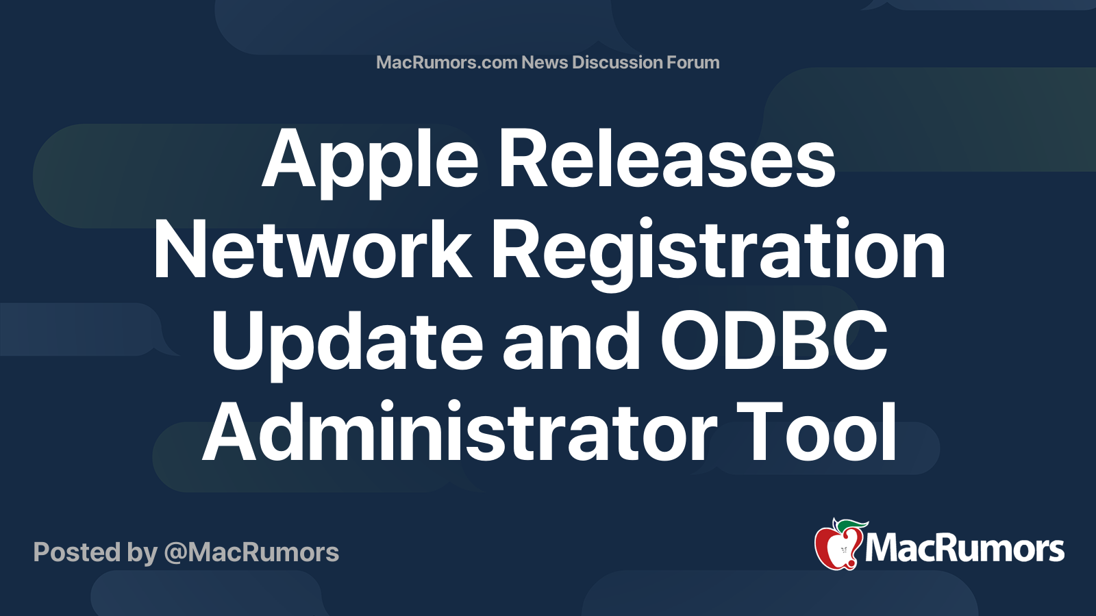 apple odbc administrator tool