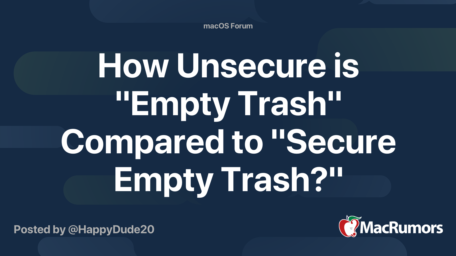How Unsecure is "Empty Trash" Compared to "Secure Empty Trash