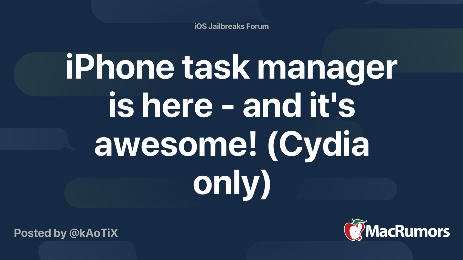 iPhone task manager is here - and it's awesome! (Cydia only ...