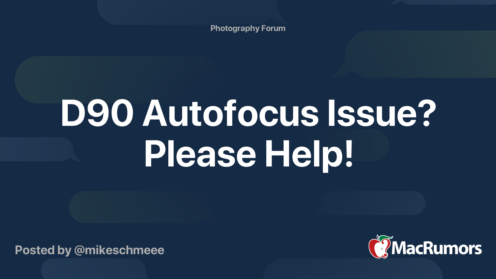 nikon d90 autofocus not working