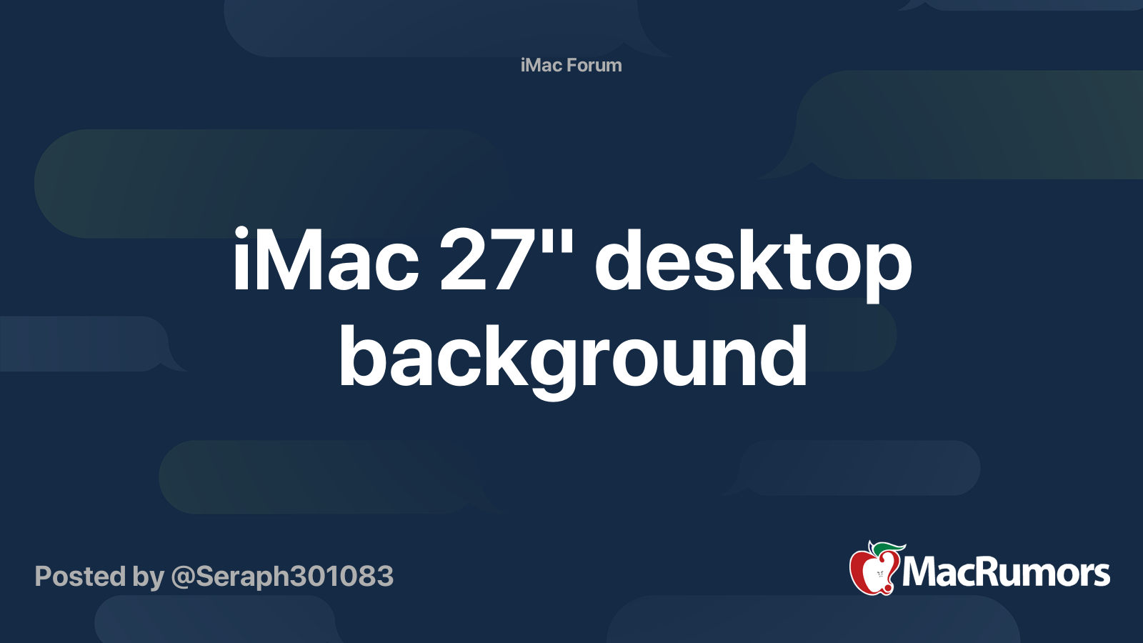 iMac 27'' desktop background | MacRumors Forums