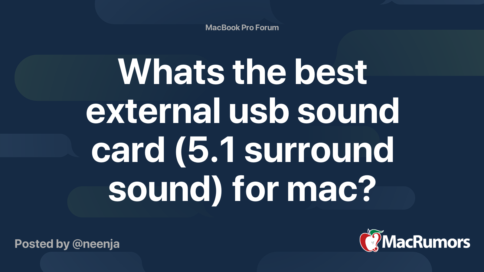 Surround sound usb card for macbook