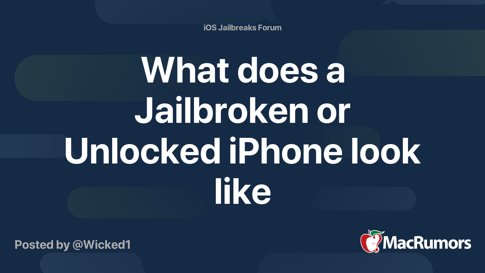 What does a Jailbroken or Unlocked iPhone look like MacRumors Forums