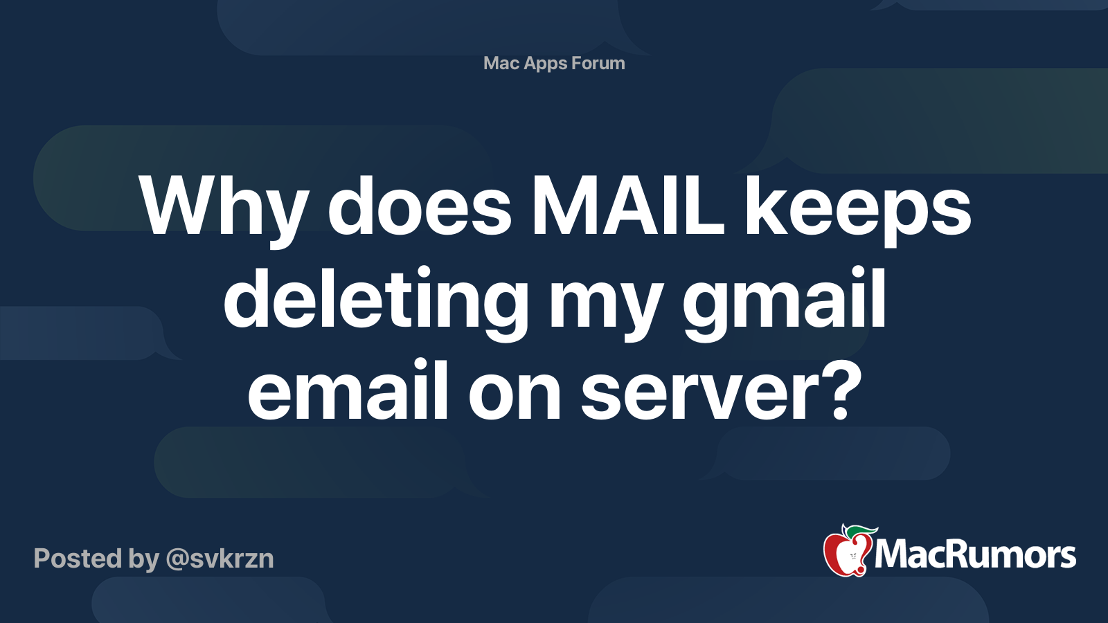 does mail for mac delete gmail