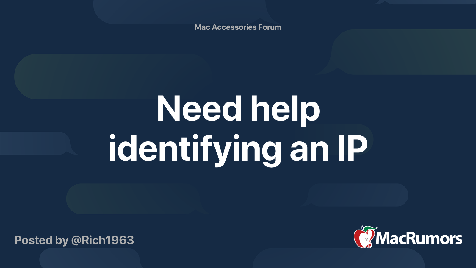 Need help identifying an IP | MacRumors Forums