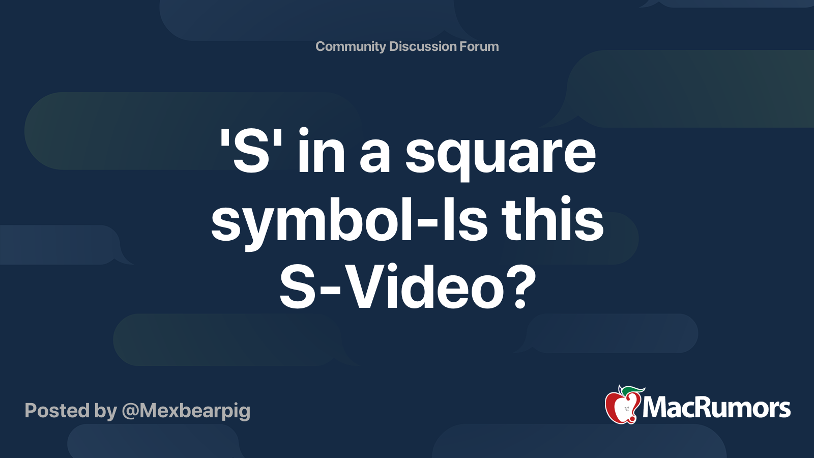  S In A Square Symbol Is This S Video MacRumors Forums