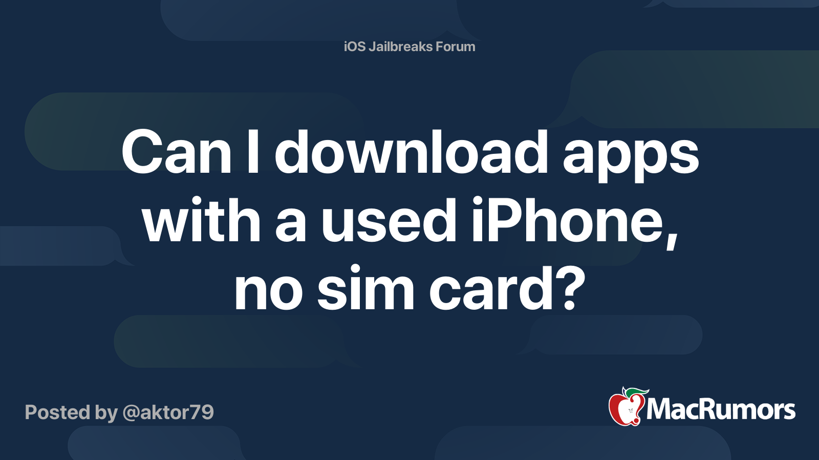 can you download apps without a sim card on iphone