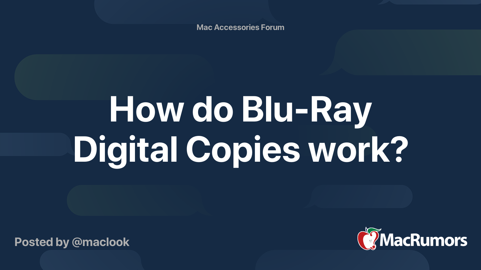 How Do Blu Ray Digital Copies Work Macrumors Forums