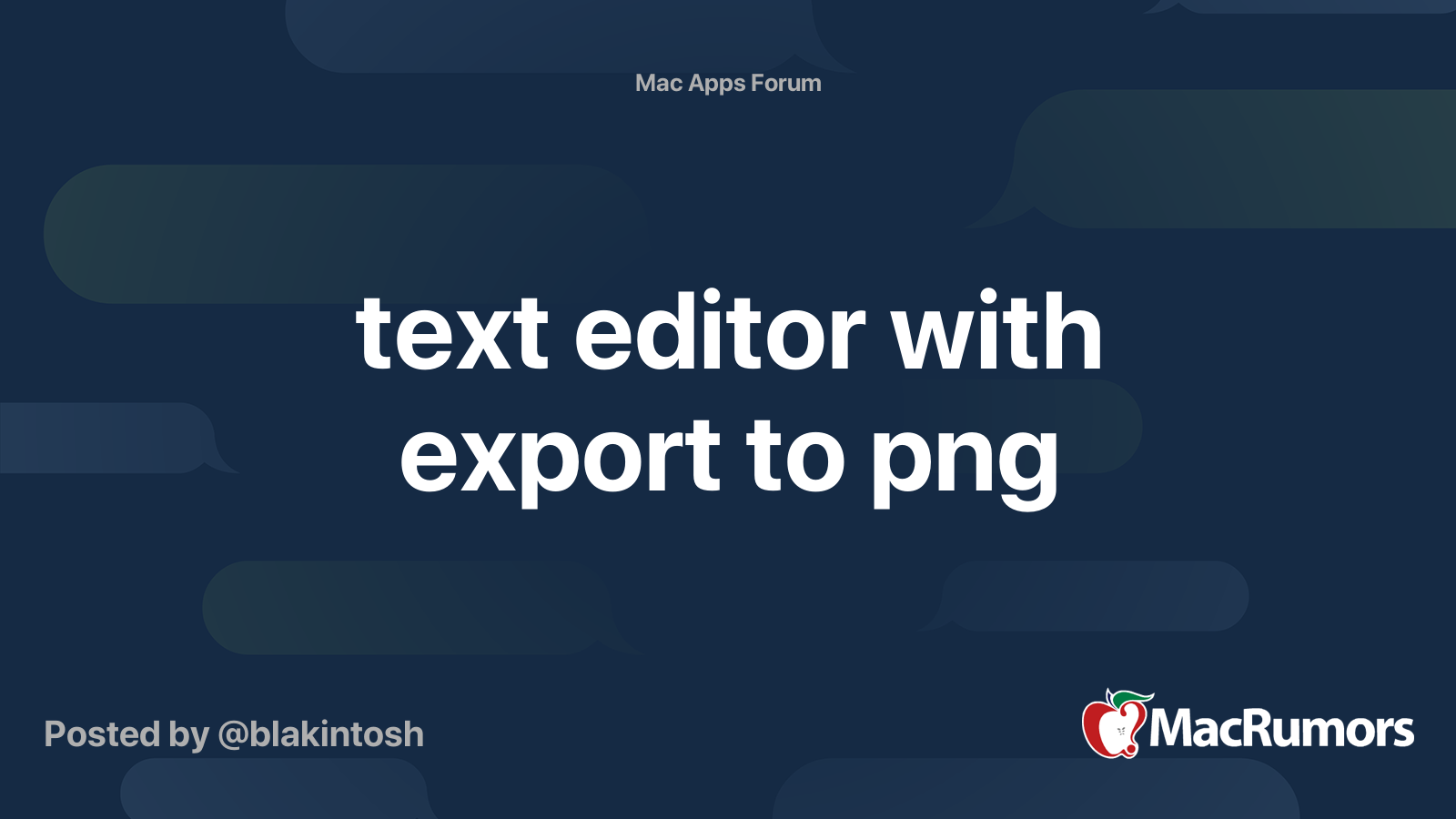 text editor with export to png