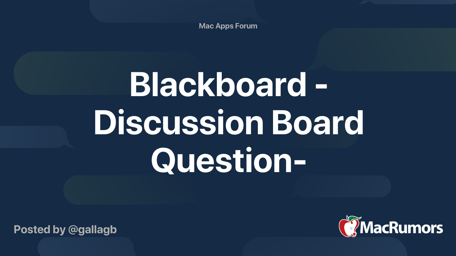 how to respond to discussion board on blackboard