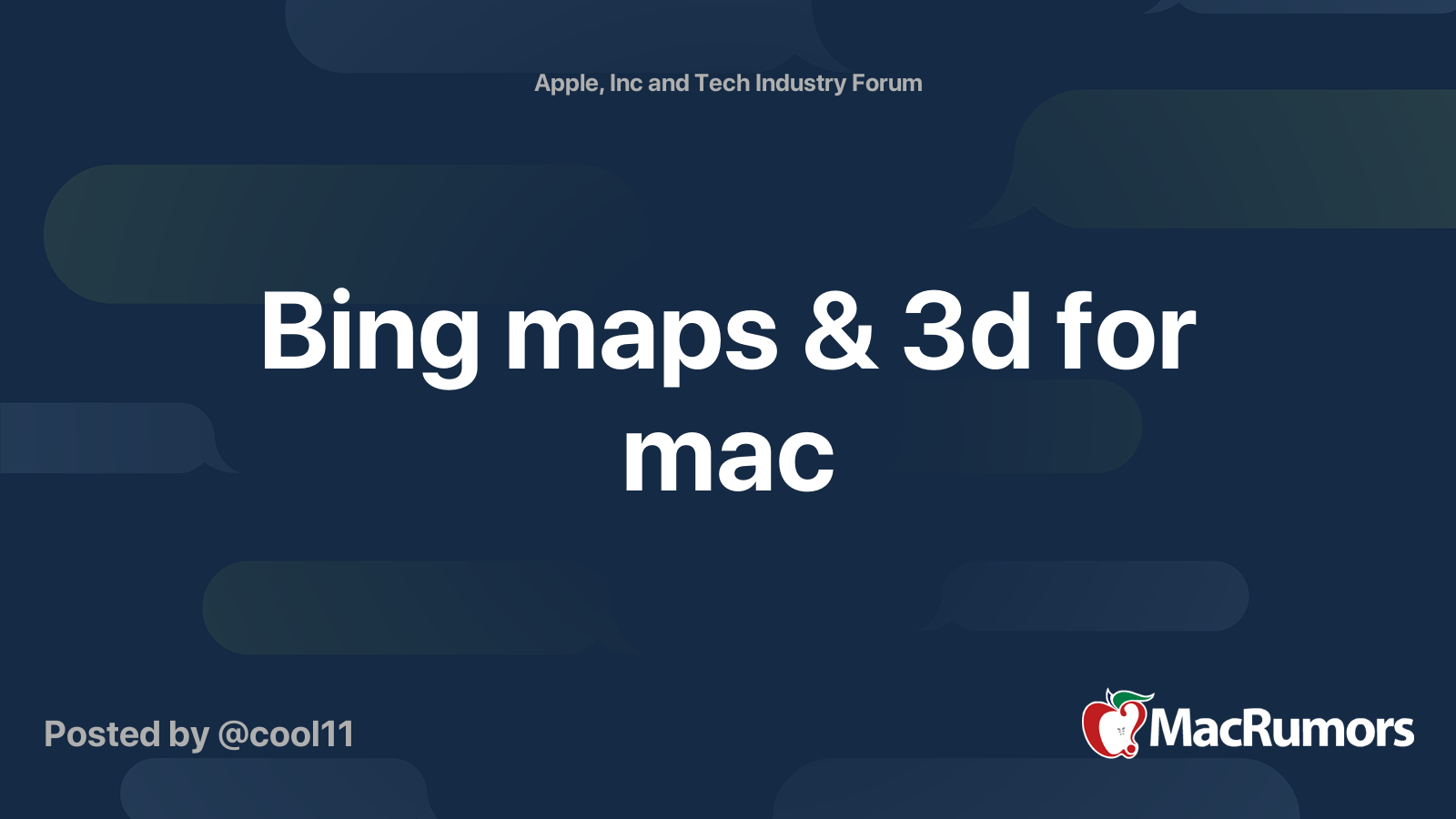 Bing Maps 3d Mac Bing Maps & 3D For Mac | Macrumors Forums