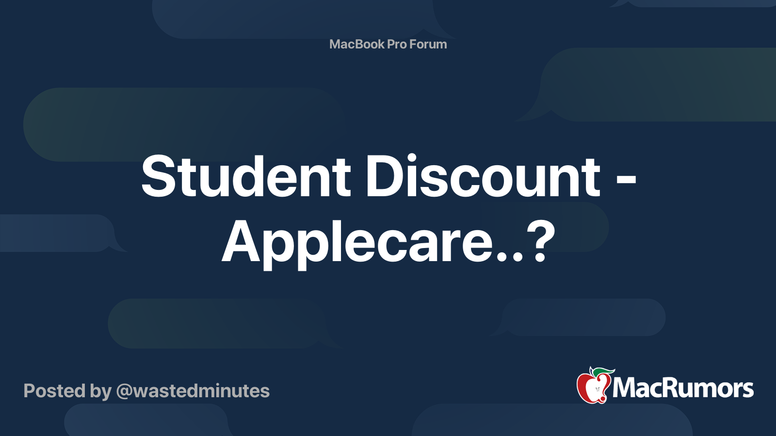Student Discount Applecare..? MacRumors Forums