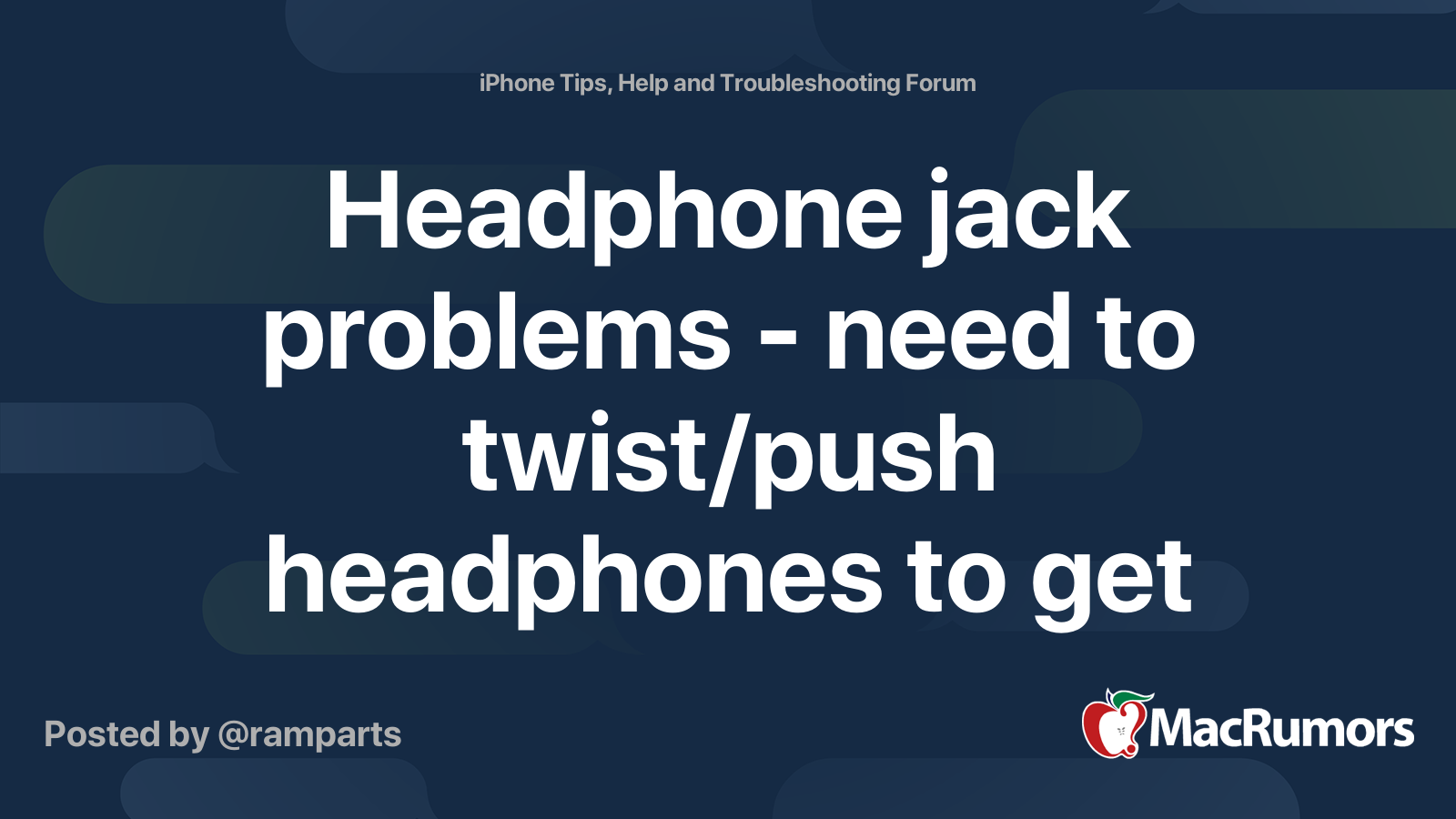 Headphone jack problems need to twist/push headphones to get sound